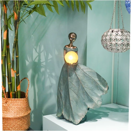 DiliComing Fairy Garden-Statue Large Solar Outdoor-Statue - 22 Inch Fairy Statue for Garden Decor,Resin Fairy Garden Figurines for Patio Lawn Yard Decor Housewarming Gifts for Women 14 x 11 x 22.5 Inch