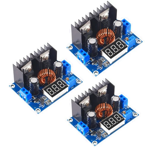 DORHEA 3Pcs XL4016 XL4016E1 Voltage Regulator Module DC 4-40V 8A Step-Down Regulator Buck Converter Digital PWM Adjustable with LED Display