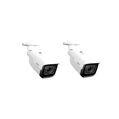 Lorex LNB9292B Indoor/Outdoor 4K Ultra HD Nocturnal Smart IP Motorized Bullet Camera, 4X Optical Zoom, 30FPS, 150ft IR Night Vision, CNV, IP67, Works with N881B/N882B Series, White, 2PK