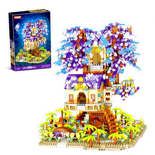 PQKIE Tree House Building Set,3049 Pcs Friendship TreeHouse Street View Building Kit,STEM Creative Forest House Micro Blocks Toys,Forest Style Model Kit,Christmas Birthday Gifts for Adults,Girls 8-14+