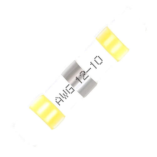 Haisstronica 50PCS Yellow Solder Seal Wire Connectors AWG12-10,haisstronica Marine Grade Waterproof Solder Wire Connectors,Heat Shrink Butt Connectors,Insulated Butt Splice Electrical Connectors