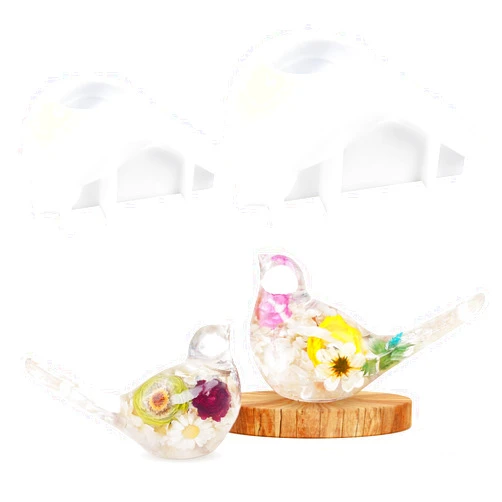 YBEATY 2 PCS Bird Silicone Molds 3D Birds Epoxy Resin Mold Bird Silicone Resin Molds Animal Epoxy Mold Cute Animal Unique Display Mould for DIY Art Crafts Wall Christmas Home Desktop Decoration