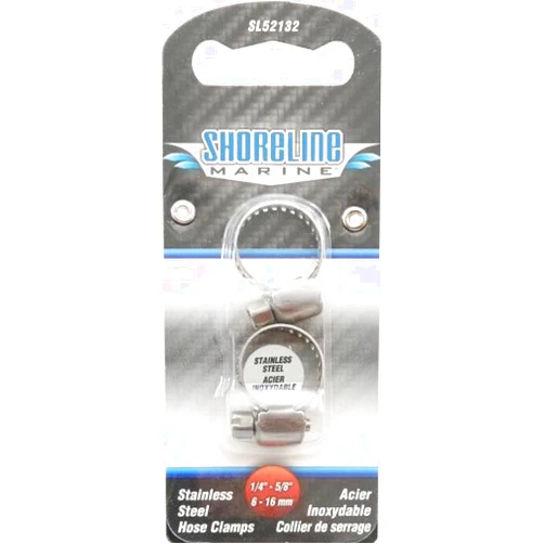 Shoreline Marine Stainless Steel Universal Hose Clamp, 1/4-5/8
