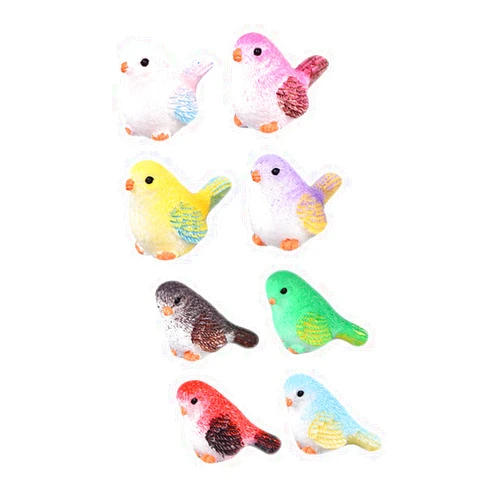 YARNOW Rtificial Bird Ornaments Decorations Birds on Branch Resin Landscape Miniature Bird Craft Home Dec