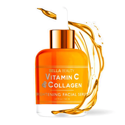 Bella Beauty Vitamin C Serum with Collagen - Dark Spot Reduction, Skin & Anti-Aging - Dermatologist Tested, Cruelty-Free Korean Skin Care for All Skin Types - 1.69 Fl. Oz