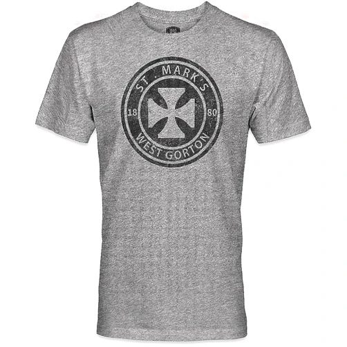 1863FC Manchester City FC St Marks Badge Vintage Triblend Slub T-Shirt