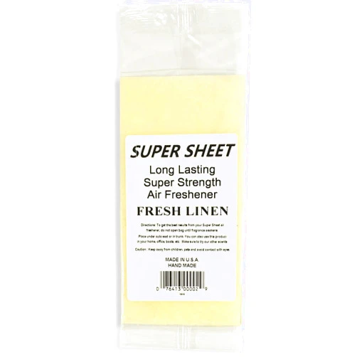 Jenray Super Power Half Sheet, Under the Seat Car Air Freshener - Fresh Linen