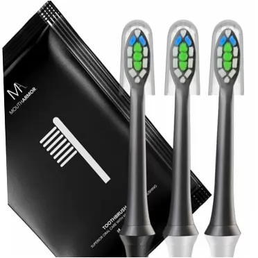 MOUTHARMOR Mouth Armor Toothbrush Heads, Replacement Brush Heads 3 Pack