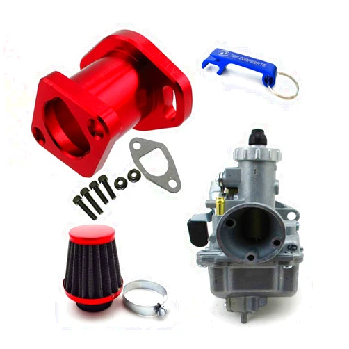 TC-Motor Racing Carb Manifold 38mm Filter For VM22-3847 Carburetor Predator 212cc GX200 196cc Go Kart Mini Bike (Red)