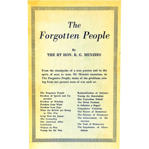 Robert Menzies The Forgotten People