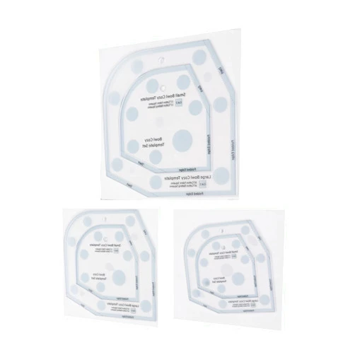 Jauarta 3 Sizes Bowl Cozy Template Acrylic Bowl Cozy Pattern Template Cutting Ruler Set,6in 8in 10in