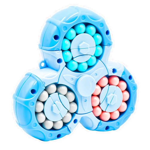 MEIEST Rotating Magic Bean Cube Spinner,2 in 1 Funny Beads Puzzle Educational Toys,Fidget Hand Sensory Toy,Ideal Party FavorOffice Desk Toys