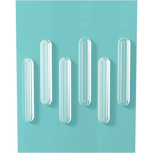 APKULEEP Clear Furniture Bumpers, Rubber Bumper Strip for Chairs to Protect Walls, Self Adhesive Shower Door Bumpers for Cabinet Door Car Door Drawer Toilet Lid (6PCS)