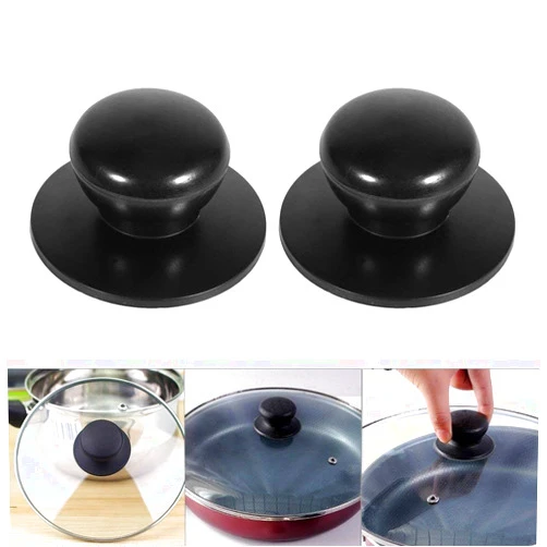 Artensky 2Pcs Pot Lids Konbs Cookware Pan Saucepan Casserole Replacement Holding Handles Button