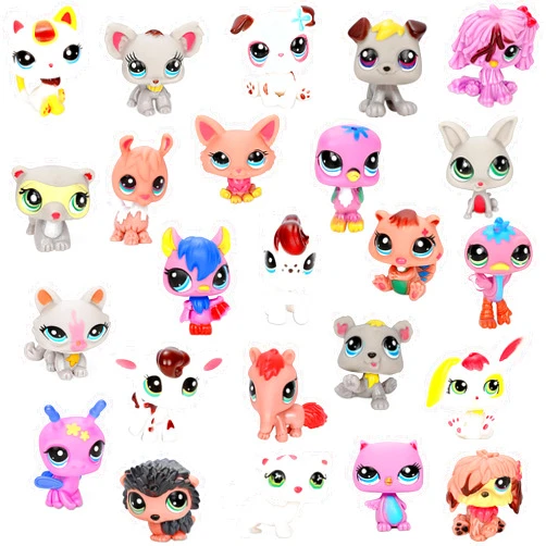 Ensccant Mini Shop Pet Figure Toys - 24PCS Cute Pet Action Figure Series for Kids Fans - Shorthair Cat, Collie, Dachshund, and More - Birthday Gift, Easter Egg Hunt, Classroom Prize