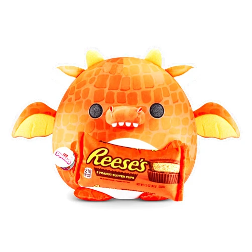 Snackles (Reese's Pieces) Dragon Super Sized 14 inch Plush by ZURU, Ultra Soft Plush, Collectible Plush with Real Licensed Brands, Stuffed Animal