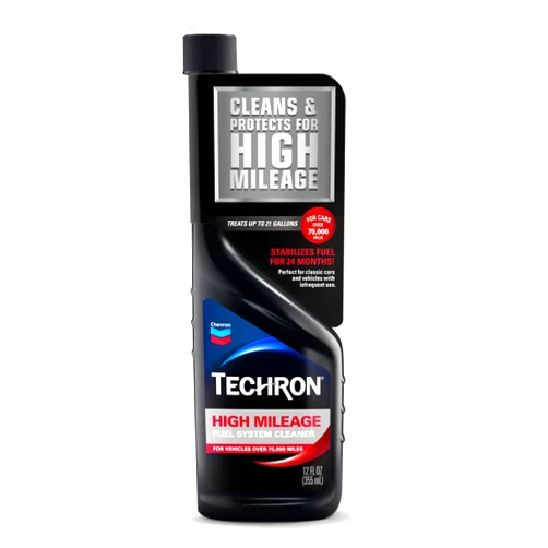 Chevron Techron High Mileage Fuel System Cleaner, 12 oz, Pack of 1