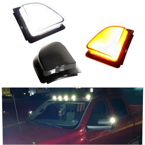 Tonsya 2 in 1 LED For 2011-2018 Dodge Ram 1500 2500 3500 4500 5500,2019-2022 Ram 1500 Classic Assembly Side Mirror Turn Signal Lights Daytime Running Lights Smoked Lens Led Lamps