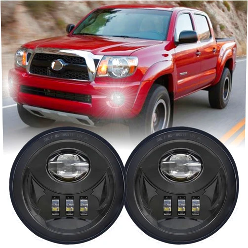 Atubeix LED Fog Lights for 2005-2011 Tacoma, 2004-2006 Solara, 2008-2015 Sequoia, 2007-2013 Tundra Assembly Truck Bumper Lamps Driving Accessories 2 pcs (Black)