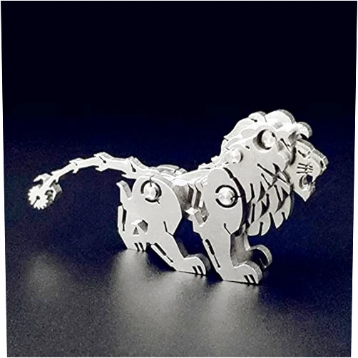 JOMIOD 3D Metal Puzzle Lion King Model Kit, Mechanical Metal Model Kits, 3D Puzzles to Build for Adults Brain Teaser Puzzles Toys, DIY Animal Art Craft Decoration