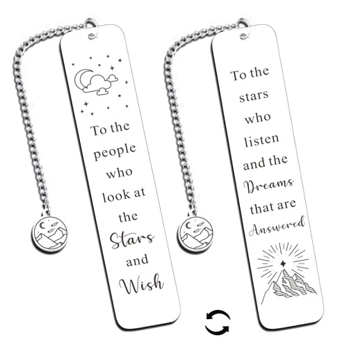 ACCOLIAMBER Bookmark Gift for Women Men Book Fans Friend Merch Merchandise Inspirational Gifts for Women Men Book Lovers Bookmark Christmas Stocking Stuffer Valentines Day Birthday Gift Bookish