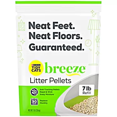 Tidy Cats Breeze Litter Pellets Refill Pouch, Made for Multiple Cats, Anti-Tracking Pellets for Breeze Litter System, 7 LB Refill Pouch (Pack of 1)