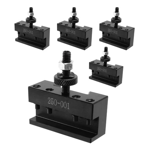 Mautacly 5Pcs Quick Change Turning and Facing Lathe Tool Holder Bracket 250-001CNC Tool Post