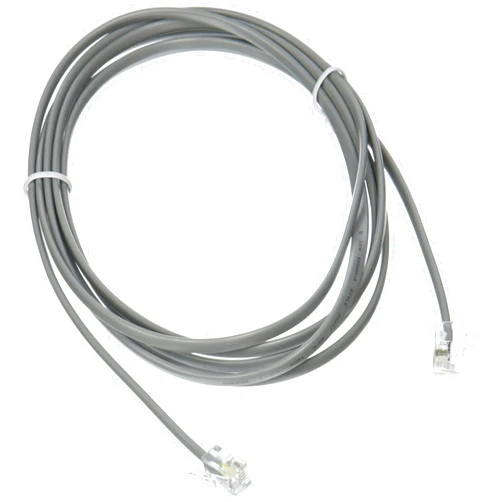 C2G 02971 RJ11 6P4C Straight Modular Cable, Silver (7 Feet, 2.13 Meters)