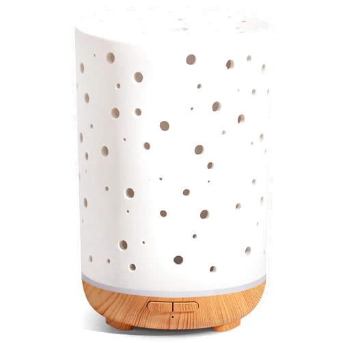 InnoGear Essential Oil Diffuser, 150ml Ceramic Diffuser Ultrasonic Air Diffusers Humidifier Cool Mist Aromatherapy Diffuser with 2 Mist Modes Waterless Auto Off for Home Office, White