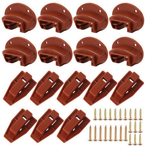 ROPCIA 8 Set Drawer Guide Kit, Enhanced Commercial Slide Style Drawers for Kenlin Rite-Trak II 168, Vaughan Bassett, Legacy, Replacement Dresser Drawer Slides Repair Kit with Roller