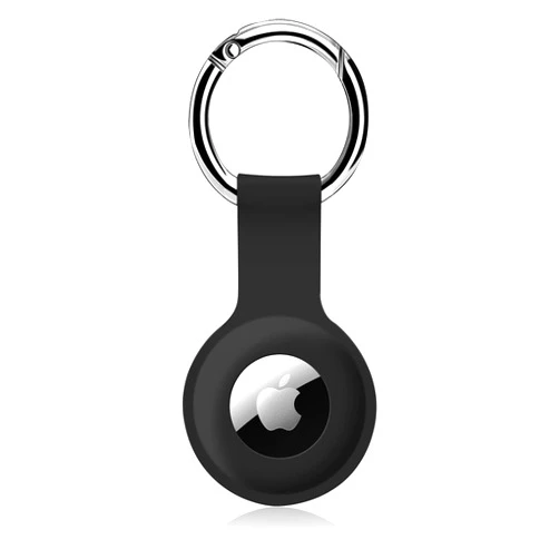 UVEPBSMN 1 Pack Airtag Holder Accessories, Silicone Airtag Keychain Case for Apple, Anti-Losing GPS Keychain Ring Protective Cover for Luggage Tracker, Keys, Dog, Kids Bag