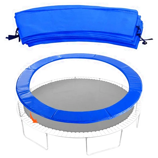 TRIPLE TREE 10FT 14FT 16FT Trampoline Pad, Trampoline Safety Pad Replacement, Easy Install Round Trampoline Spring Cover, Waterproof Universal Spring Pad, No Holes for Pole, Blue