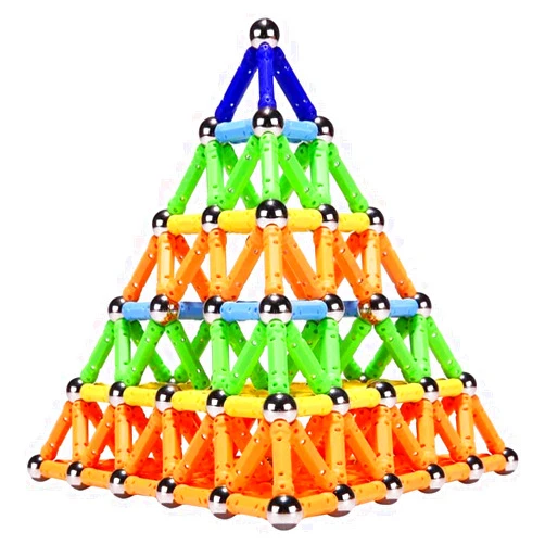 Ocensmice 308Pcs Magnetic Building Sticks Blocks, Magnet Educational Toys STEM Toys for Kids and Adult, 3D Construction Building Toy with Storage Bag