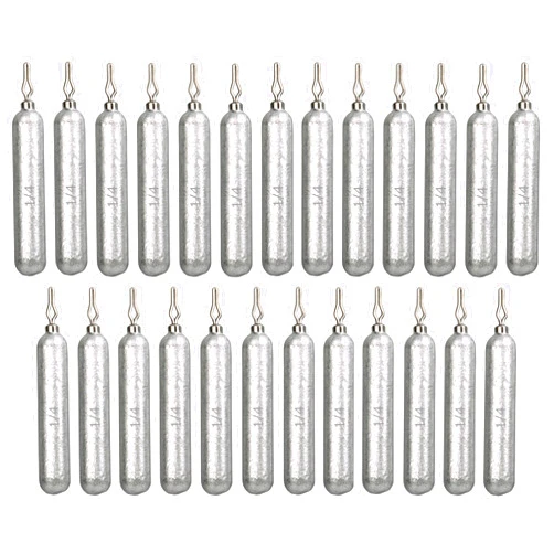 Reaction Tackle Drop Shot Weights - Saltwater and Freshwater Dropshot Fishing Sinkers - Skinny Pencil Shaped - Snagless Sinker Rig Fishing Weights for Bass Fishing Lures or Other Fish