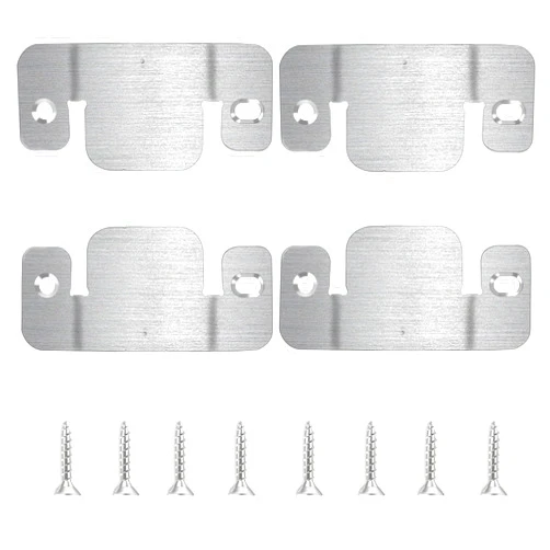 Komokeru Metal Sectional Couch Connectors, 4 PCS Universal Sectional Sofa Furniture Interlocking Sectional Sofa Fastener Software Bracket with Screws for for Loveseat, Chair, Recliner