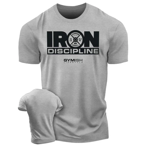 Gymish Lifestyle Iron Discipline Gym Workout Shirt for Men Motivational T-Shirt