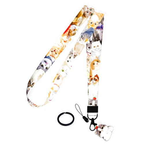 SACDVRF Cute Cat Neck Lanyard for Keys,Cute Lanyards,Cool Keychain Lanyard for Women, Men, Teacher, Kids Lanyard