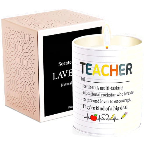 NaiCeay Teacher Appreciation Gifts for Women,Thank You,Birthday,Back to School Gifts for Teacher,Teacher Christmas Gifts,Educator Gift,Mentor Gifts,10oz Teachers Encourage Candles