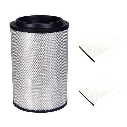 GETOPAUTO P606720 Engine air filter & P606555 Cabin Air Filter Compatible with Volvo VNL, VN, VNM, VNX, VHD, VAH Replaces 21715813, RS4642, P606720, LAF9201
