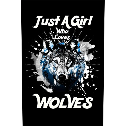 By UAB Kidkis (Author) Just A Girl Who Loves Wolves: Blank Lined Journal to Write In - Ruled Writing Notebook