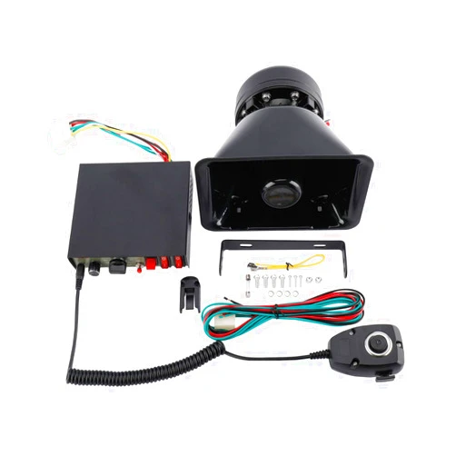 FreeTec Amplifier Police Siren 200W 12V Emergency Loudspeaker Amplifier Police Siren 8 Tones