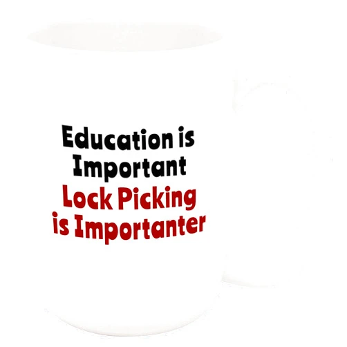 Bouncing Brick Designs Lock Picking is Importanter Coffee Mug - Funny Lockpicking Lockpicker Picker Gift, Ceramic Cup, Christmas/Birthday Present