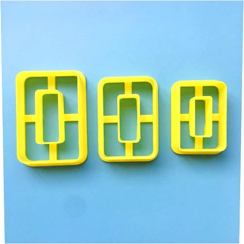 CHENRUI Set of 3 Rectangle Donut Polymer Clay Cutters, Earring Cutter Set