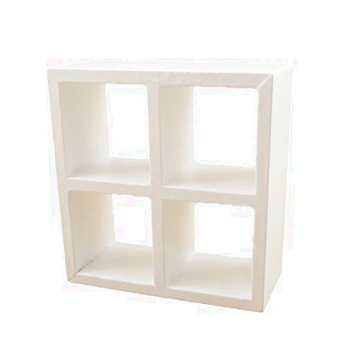 Melody Jane Dolls Houses Melody Jane Dollhouse 4 Cube Display Unit White Modern Shelves Bookcase 1:12