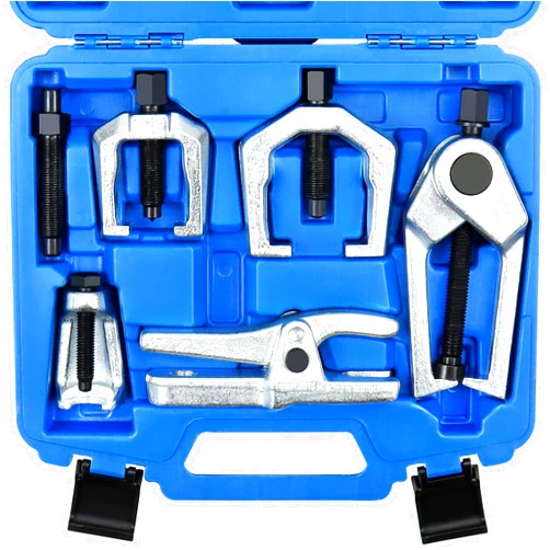 YSTOOL Front End Service Tool Set with Automotive Ball Joint Separator Tie Rod End Puller Pitman Arm Remover 5 PCS Removal Splitter Kit for Car SUV Light Truck Pickup Blue Case