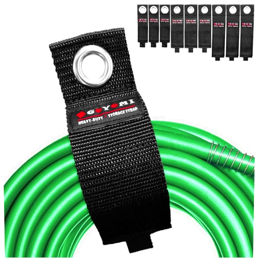 GOYOMI 9 Pack Heavy Duty Storage Straps, Hook and Loop Extension Cord Holder Organizer Cable Straps for Cords, Cables, Hoses, Rope, RV, Garage Storage and Organization, Assorted Sizes