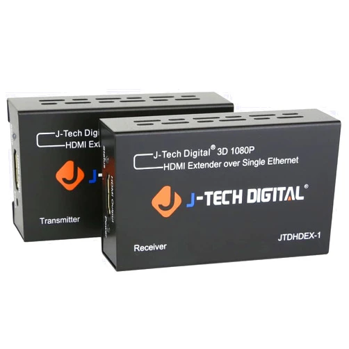 J-Tech Digital HDMI Extender over cat5e/6 1080P@200ft HDMI Balun Over Single Ethernet Supports EDID Copy Compatible with Dolby Digital DTS