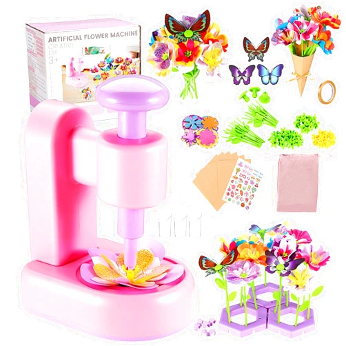 Fippy DIY Flower Craft Kit, Fabric Flower Bouquets Toys, DIY Craft Kits Toys Flowers Making Kit for Kids, Creative Christmas Birthday Gifts for Girls