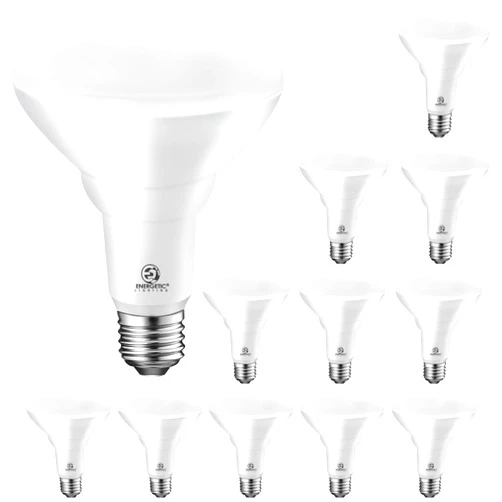 E ENERGETIC LIGHTING Energetic LED Recessed Light Bulbs BR30, 105W Equivalent, 1500LM, Dimmable, Warm White 3000K, Indoor Flood Lights for Recessed Cans, UL Listed, 12 Pack