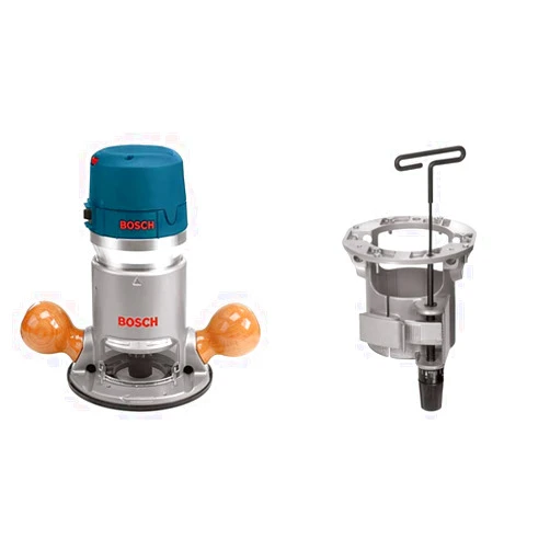 BOSCH 1617EVS 2.25 HP Electronic Fixed-Base Router and RA1165 Under-Table Router Base Bundle